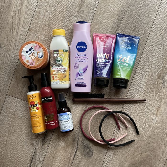 Zestaw 11 sztuk kosmetyków i akcesoriów do włosów onlybio garnier