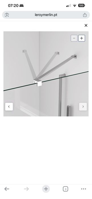 Painel vidro Duche 1,20 m