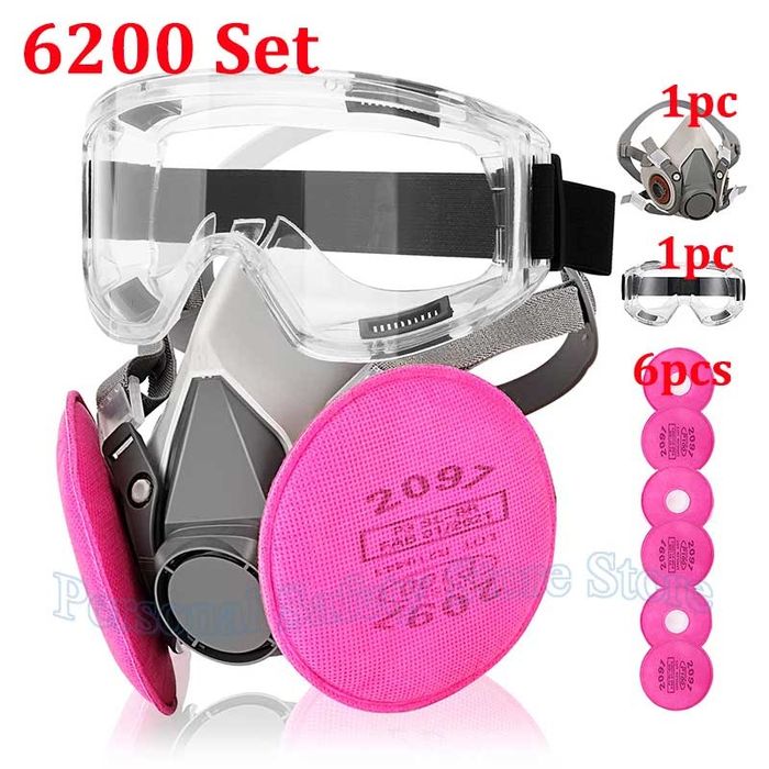 6800 Респиратор 7502 3м маска 6200, фильтр, очки, комбинезон. Новое