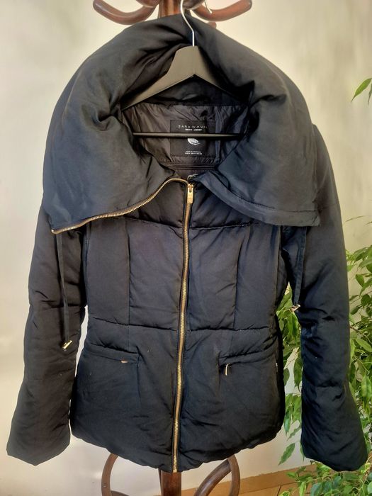 Zara kurtka puch naturalny roz.S