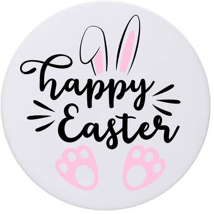 Wielkanocne Podkładki ceramiczne pod kubek x4 z króliczkiem