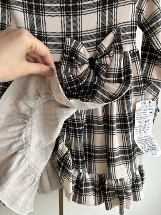 r. 98 nowa bawełniana sukienka w kratę