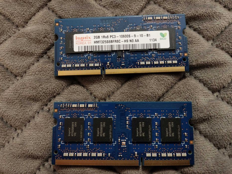 Модуль памяти SODIMM HYNIX 2GB 1Rx8 PC3-10600S-9-10-B1 DDR3 1333Mhz