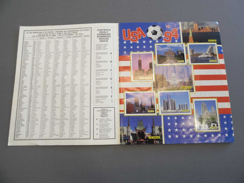 Caderneta completa Panini USA 94