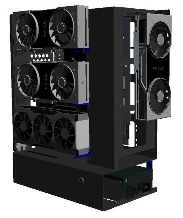 Customowa Obudowa 4-6xGPU ATX / Otwarta / Test bench / AI / crypto