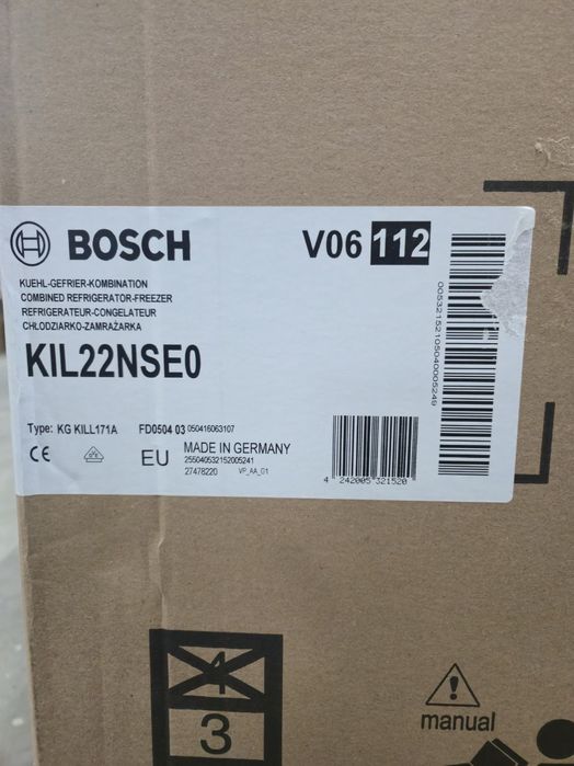 Nowa nierozpakowana lodówka do zabudowy Bosch KIL22NSE0