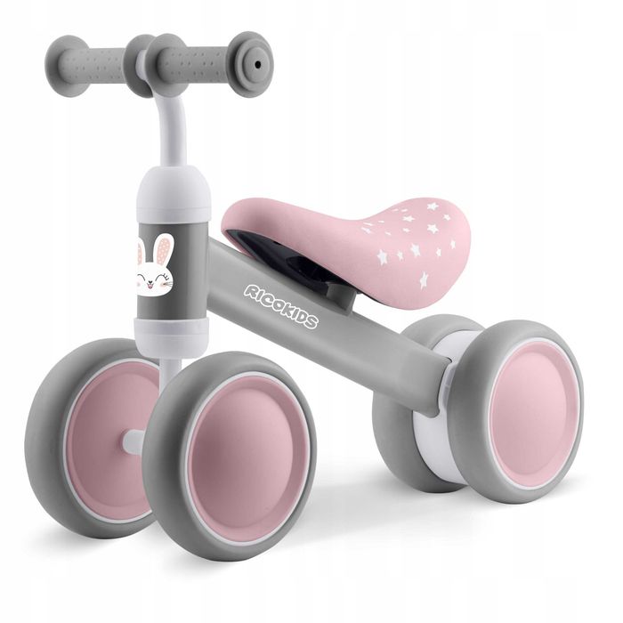 Rower biegowy RicoKids RK-606 6" biały, różowy, szary