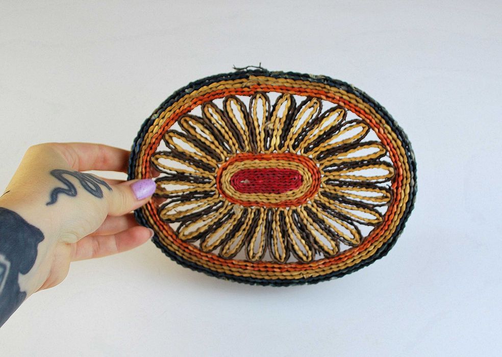 podstawka trawa morska słoma boho wabi sabi folk