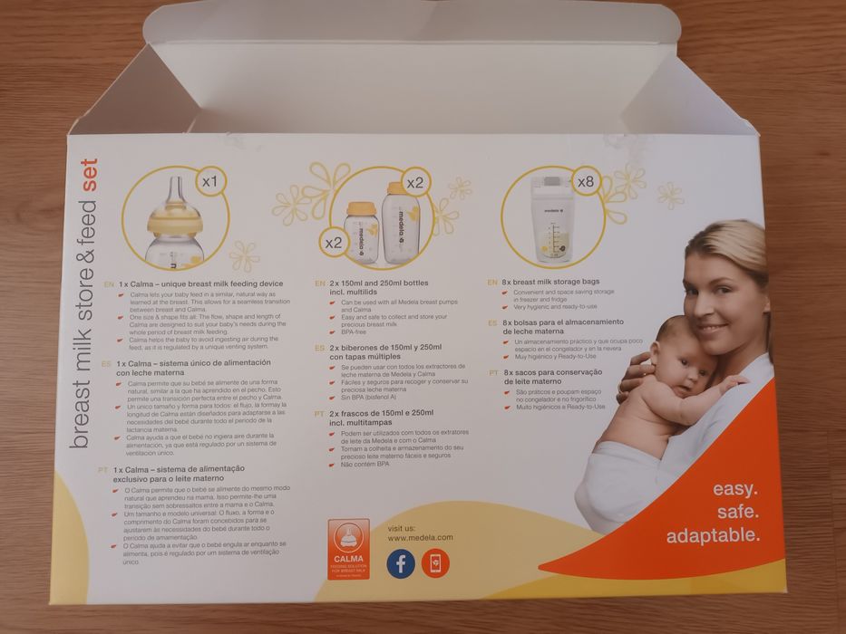 Medela Store & Feed Set e Bomba Tira-Leite Manual Harmony novo