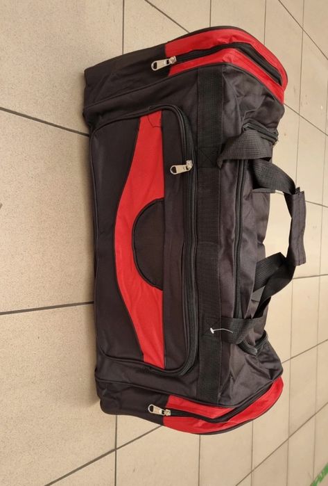 Czerwono-czarna Torba 120litr