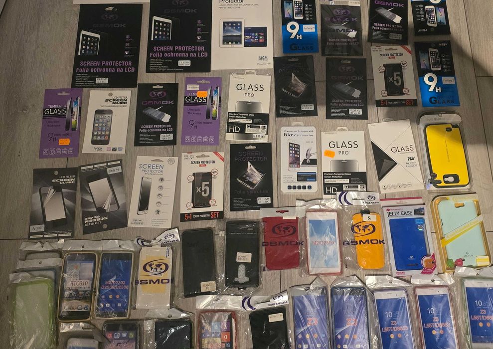 Zestaw pokrowców i folii do starszych telefonów – PO LIKWIDACJI SKLEPU