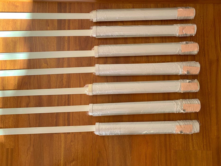 Kasety aluminiowe rolet wewnętrznych, białe