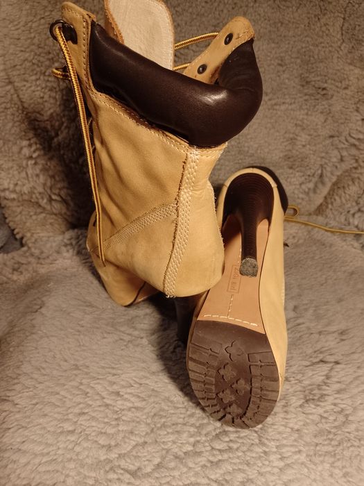 Эффектные ботильоны  Стиль «Тимберленд» на экстремальной шпильки