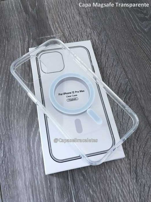 Capa transparente com MagSafe para iPhone Series 14, 13 e 12