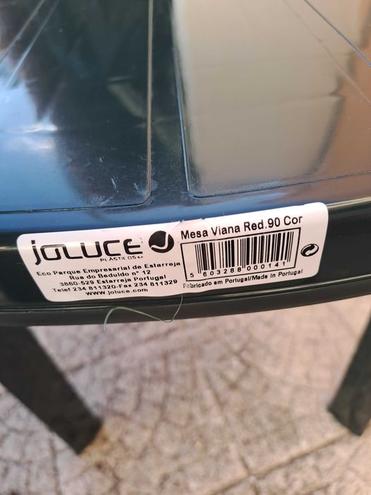 Mesa jardim redonda joluce resina