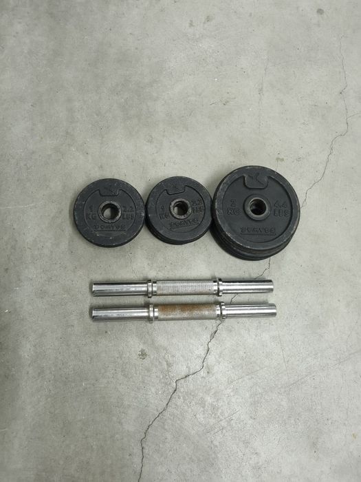 Kit de Halteres Domyos 20kg – 2 Barras + Discos
