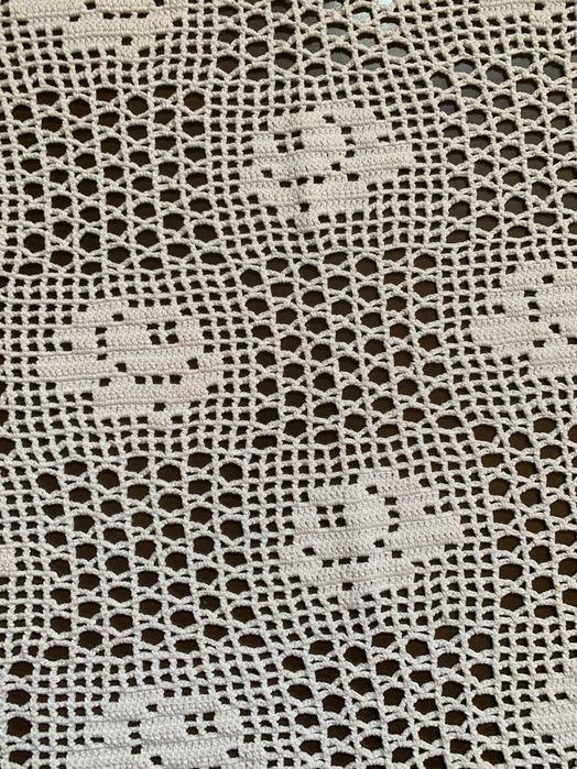 Lote de 3 Colchas de Croché Vintage – Feitas à Mão (Algodão)