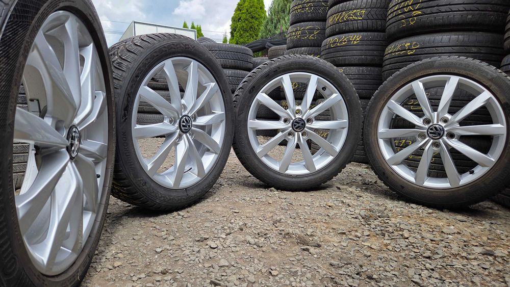 Koła VW Volkswagen Golf Plus Jetta Touran Skoda Octavia Superb Seat Leon Altea Toledo Audi A3 17 cali ET48 5x112 Opony 205/50