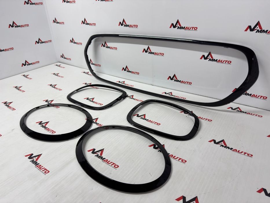 Aros Grelha/Faróis/Farolins Mini F55/F56/F57 Preto Brilhante