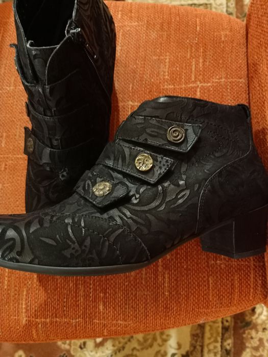 Botki damskie ze skóry niemiecka firma Waldlaufer