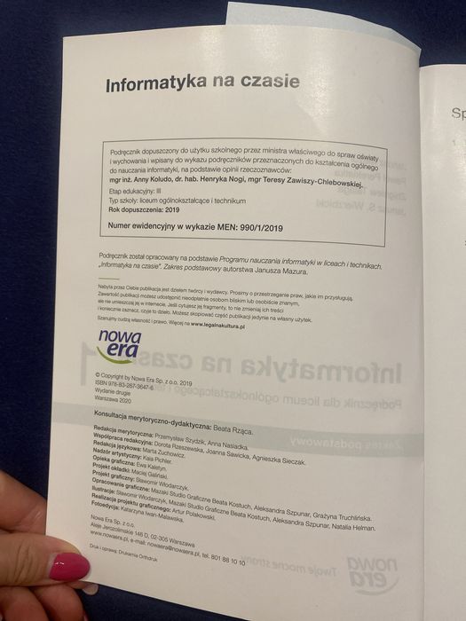 Informatyka na czasie 1 Ksiażki liceum klasa pierwsza