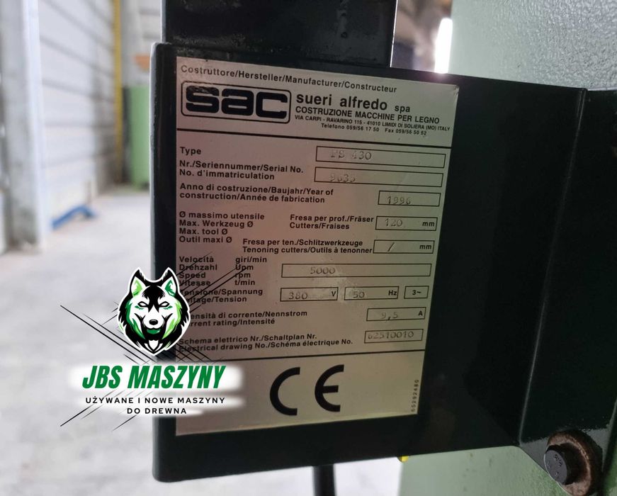 Wyrówniarka SAC FS 400 | strugarka heblarka 4 noże zwykłe