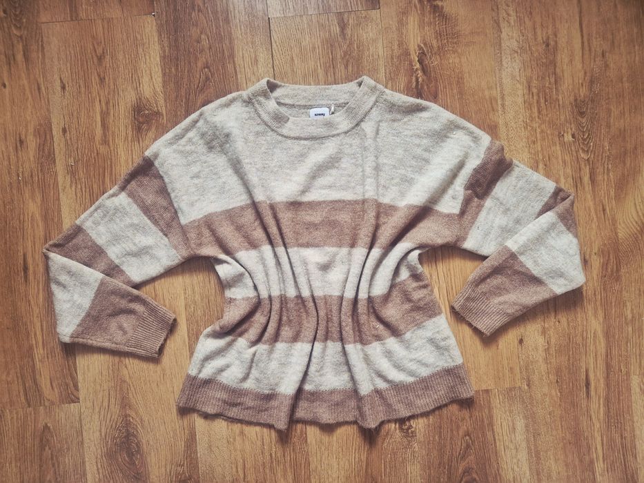 Brązowo beżowy sweterek XL