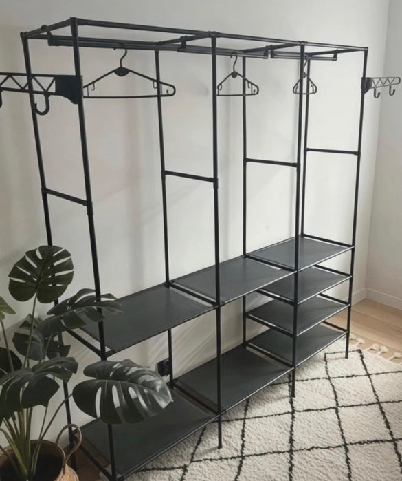 Wieszak Stojący Garderoba Regał na Ubrania Szafa Mocny NOWY Wysyłka