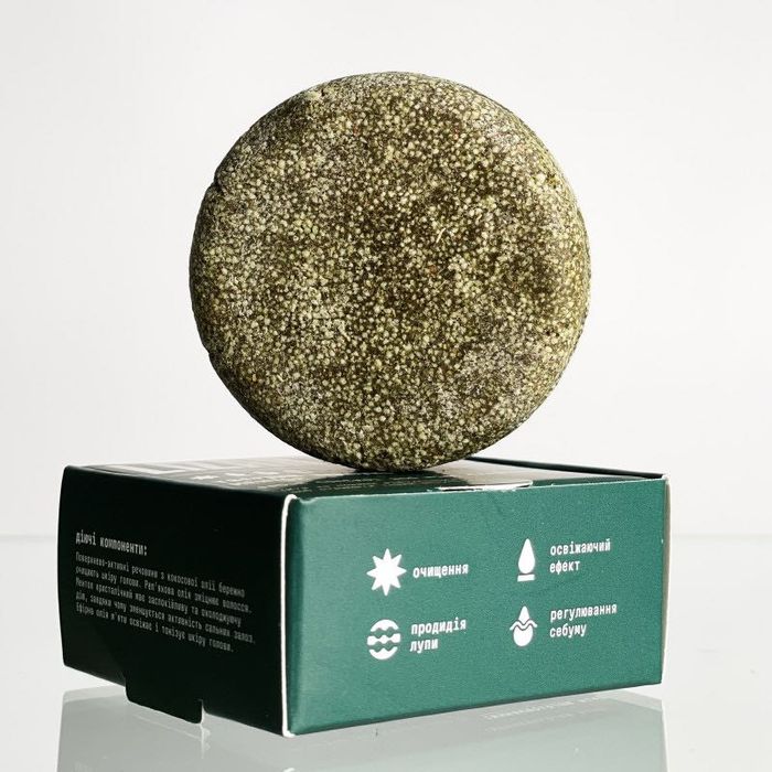 Твердий шампунь LIZAR для жирного волосся. Без сульфатів та парабенів