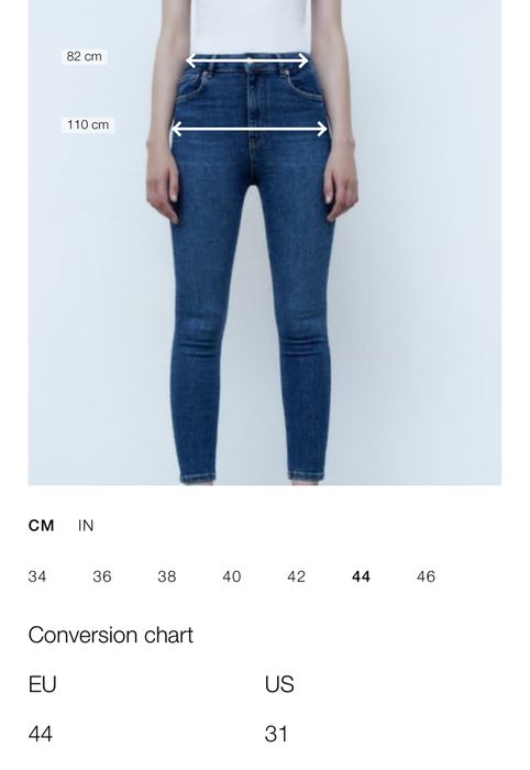 ZARA Джинси Нові з біоками  44 европейський XXL