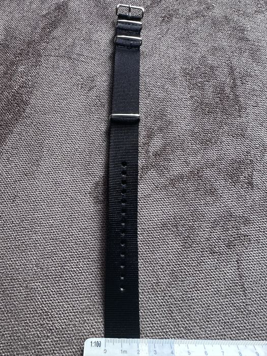 Pasek Nato 22mm nowy czarny Casio Seiko Bulova