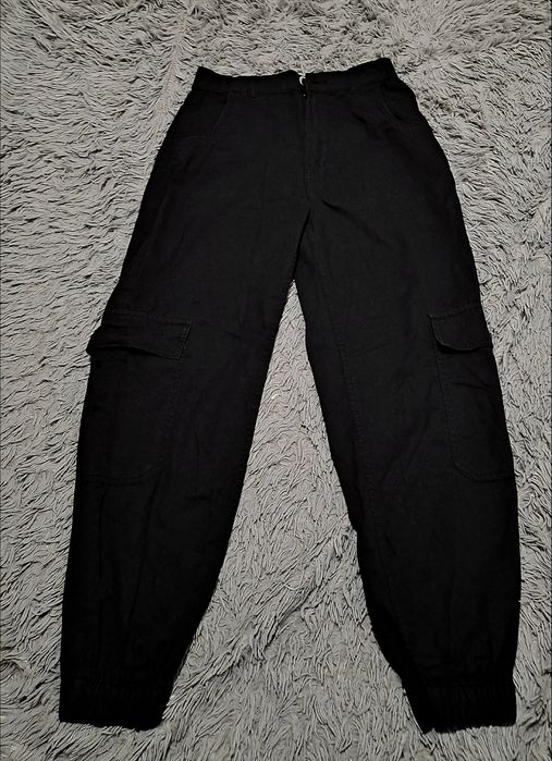 Spodnie cargo damskie czarne