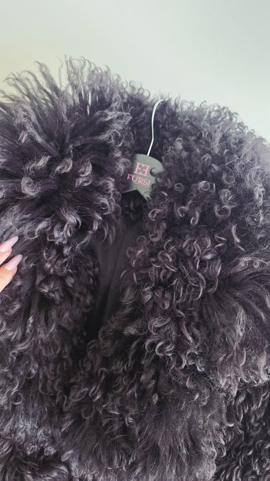 Futro FURSI Justyna Pawlicka Lama Tigrago XS/S Gorzka czekolada