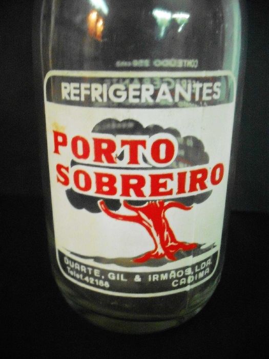 Garrafa antiga dos Refrigerantes Porto Sobreiro - Pirogravada