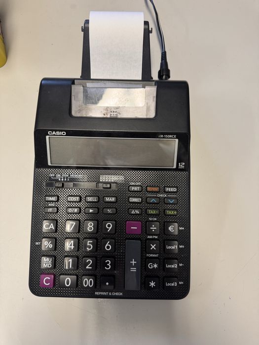 Calculadora com papel Casio HR150RCE