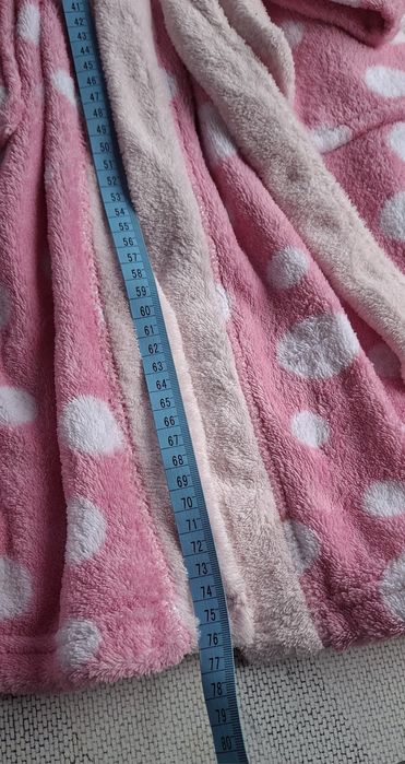 Piękny różowy szlafrok dla dziwczynki 7-8 lat