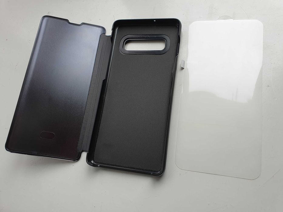 Чехол книжка Clear View на Samsung Galaxy S10 Plus/G975-черный
