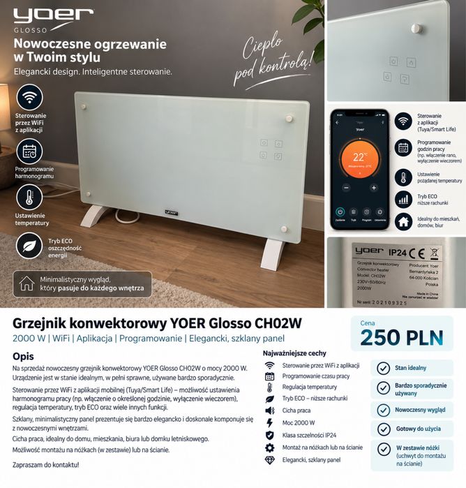 Grzejnik elektrycznu -bardzo ladny -jak nowy