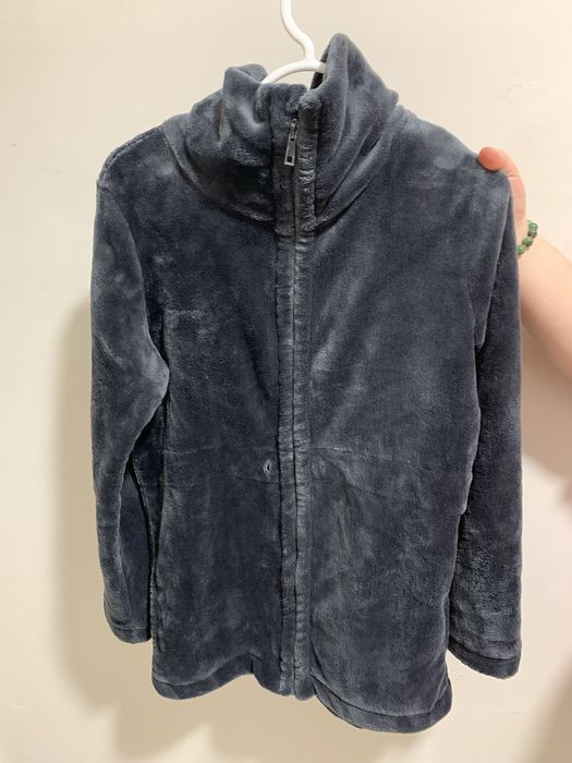 Кофта темно-сіра флісова куртка на блискавці