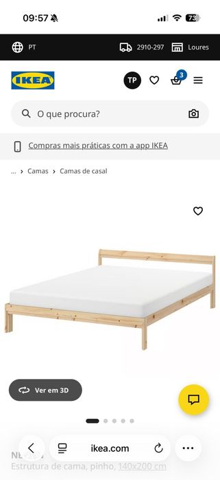 Cama de 1.4x2.0 modelo do ikea