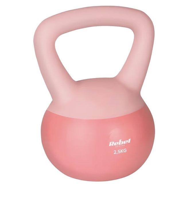 Rebel Soft Kettlebell 2.5kg Miękkie PCV Bezpieczne Ciche Hantel do Fitness
