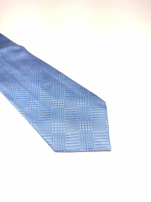 Andrew's Ties włoski jedwabny krawat niebieski zm10