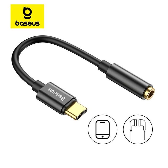 Przejściówka USB-C do Gniazda Jack 3.5mm Adapter Kabel Przewód Baseus