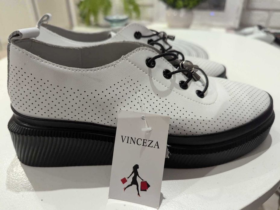Buty skórzane Vinceza nowe rozm. 38