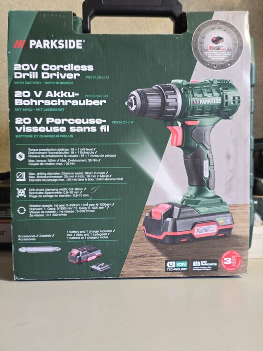 Aparafusadora 20v parkside