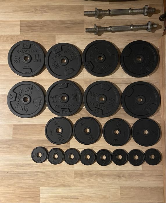 Vendo discos de musculação e barras roscadas