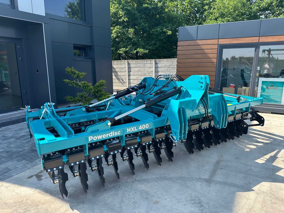 Brona talerzowa ciężka hydraulicznie składana AGRONA Powerdisc HXL 400 / 450 / 500/ 600 | wózek transportowy | wał C-ring tandem
