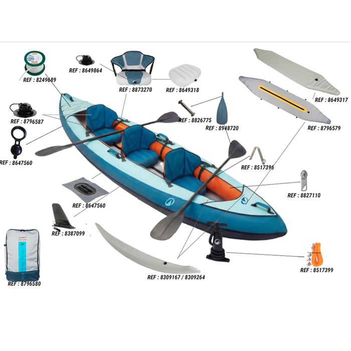 Kayak 100 Essential - 2/3 Lugares (Conjunto)