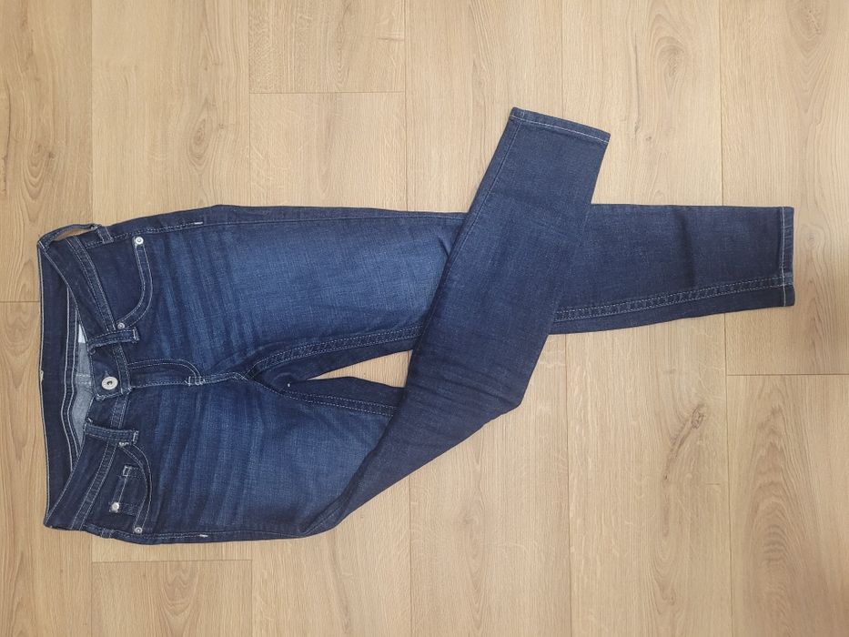 Jeansy damskie skinny, niski stan, z hm, 38