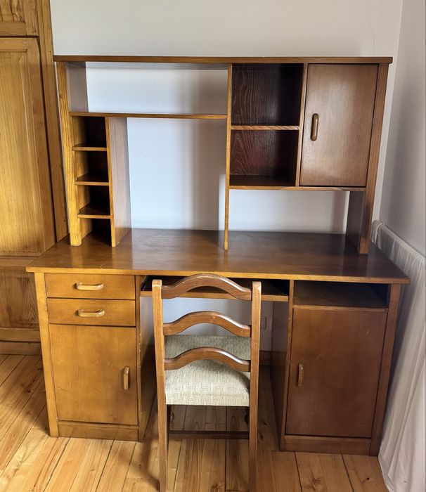 Secretaria em madeira pinho mel